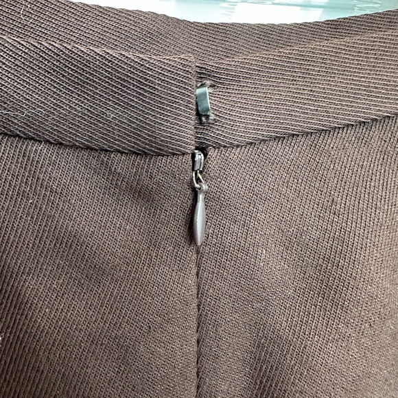 Vintage Gianni 100% Wool Rich Chocolate Brown Midi Skirt Women’s Size 14 - Picture 4 of 10